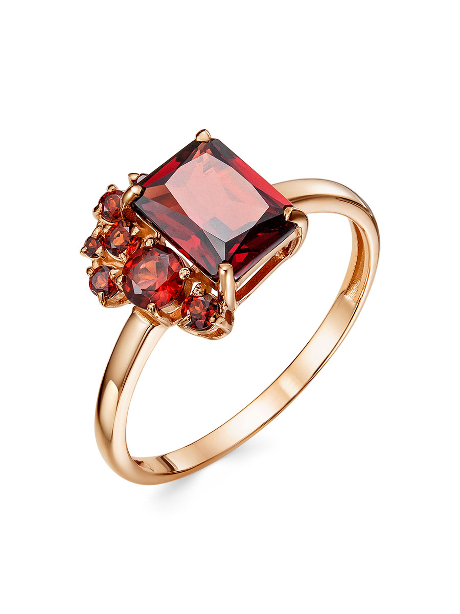 Кольцо из&nbsp;золота с&nbsp;Аквамарином и&nbsp;фианитом