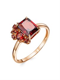 Кольцо из&nbsp;золота с&nbsp;Аквамарином и&nbsp;фианитом