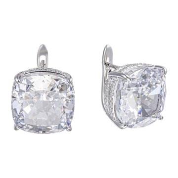 Серьги из&nbsp;серебра с&nbsp;фианитом