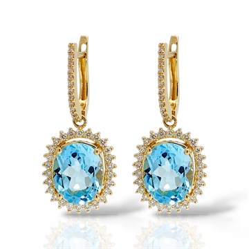 Серьги из&nbsp;лимонного золота с&nbsp;топазом и&nbsp;Бриллиантом