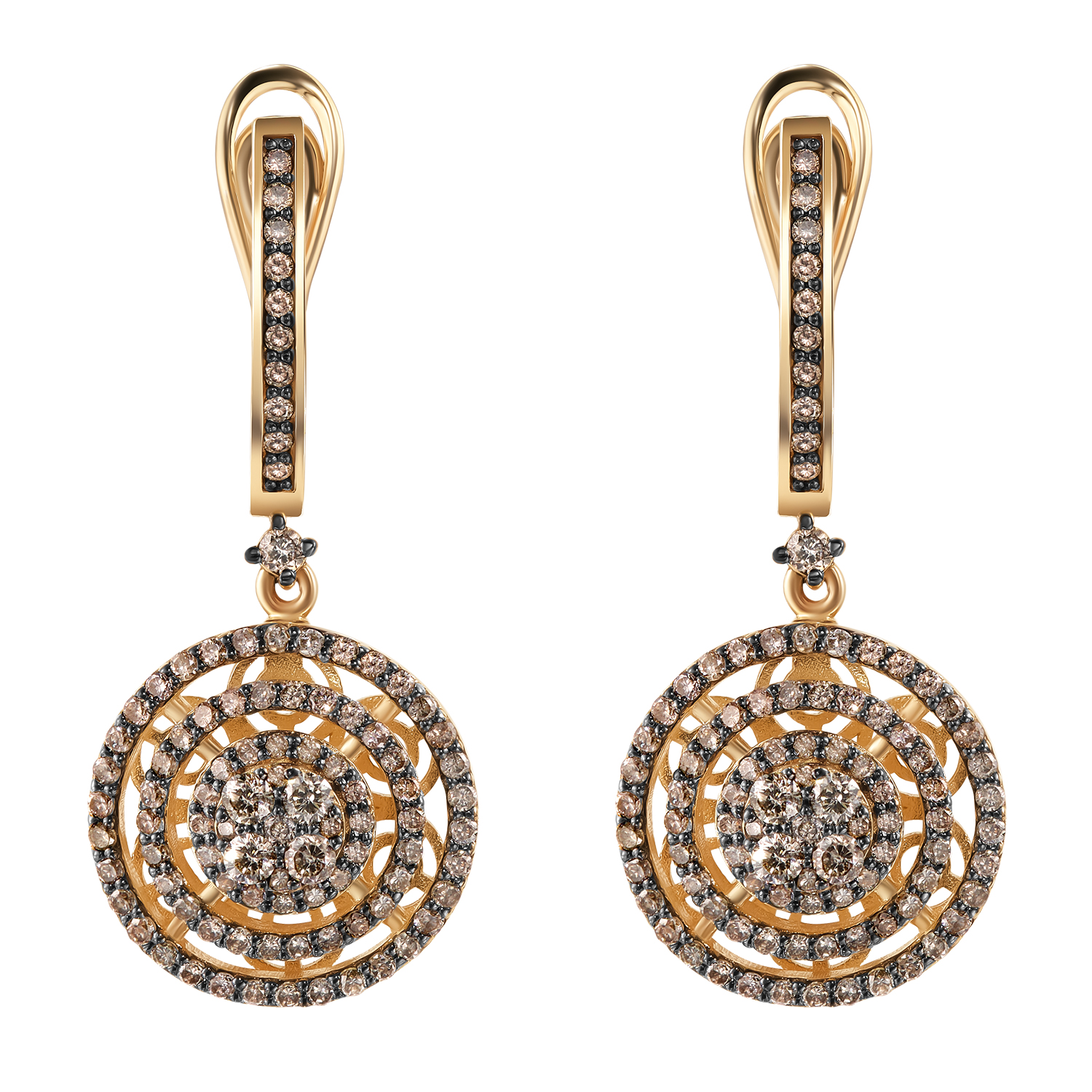 Серьги из&nbsp;лимонного золота с&nbsp;Бриллиантом