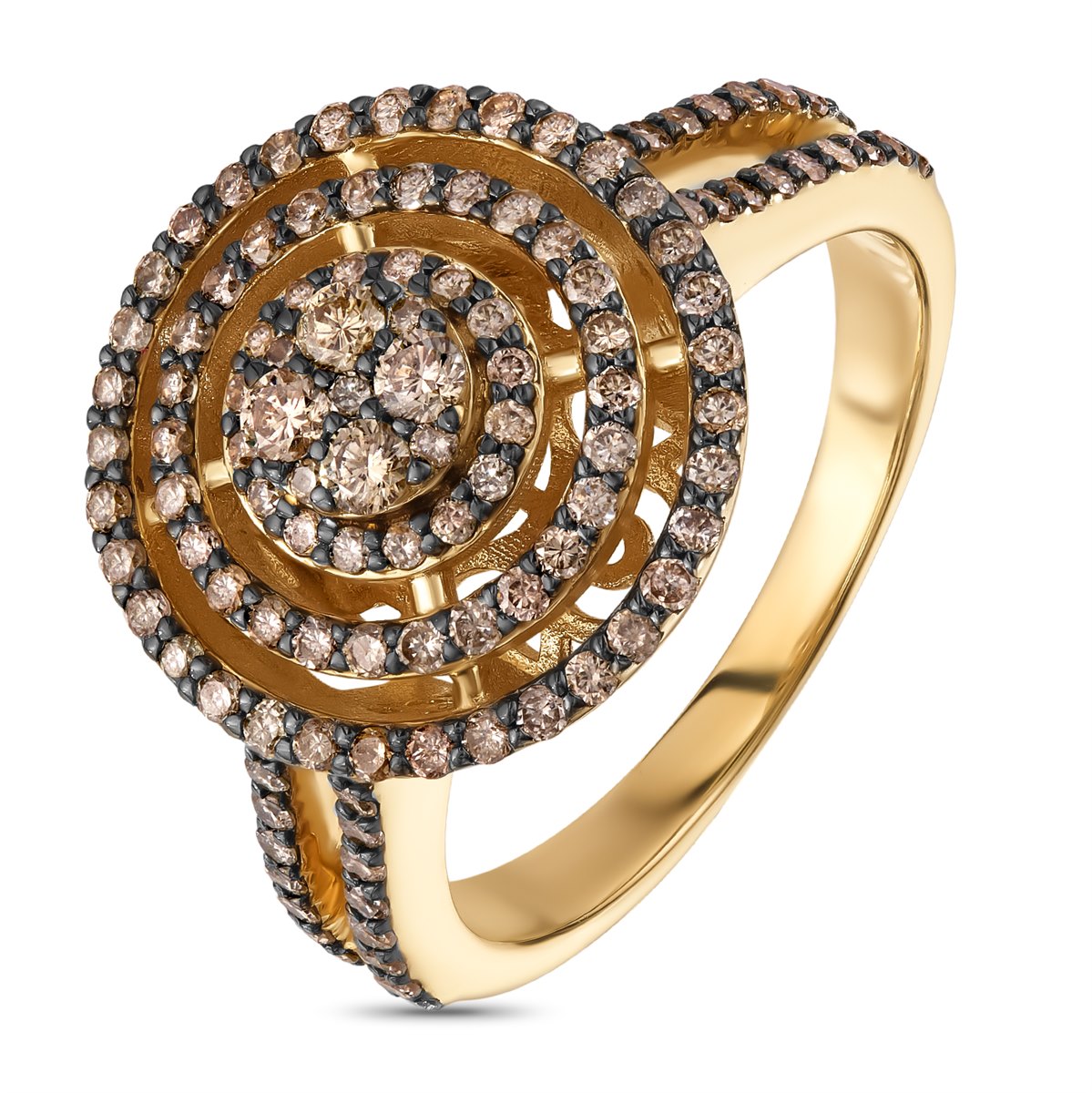 Кольцо из&nbsp;лимонного золота с&nbsp;Бриллиантом