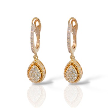 Серьги из&nbsp;лимонного золота с&nbsp;Бриллиантом