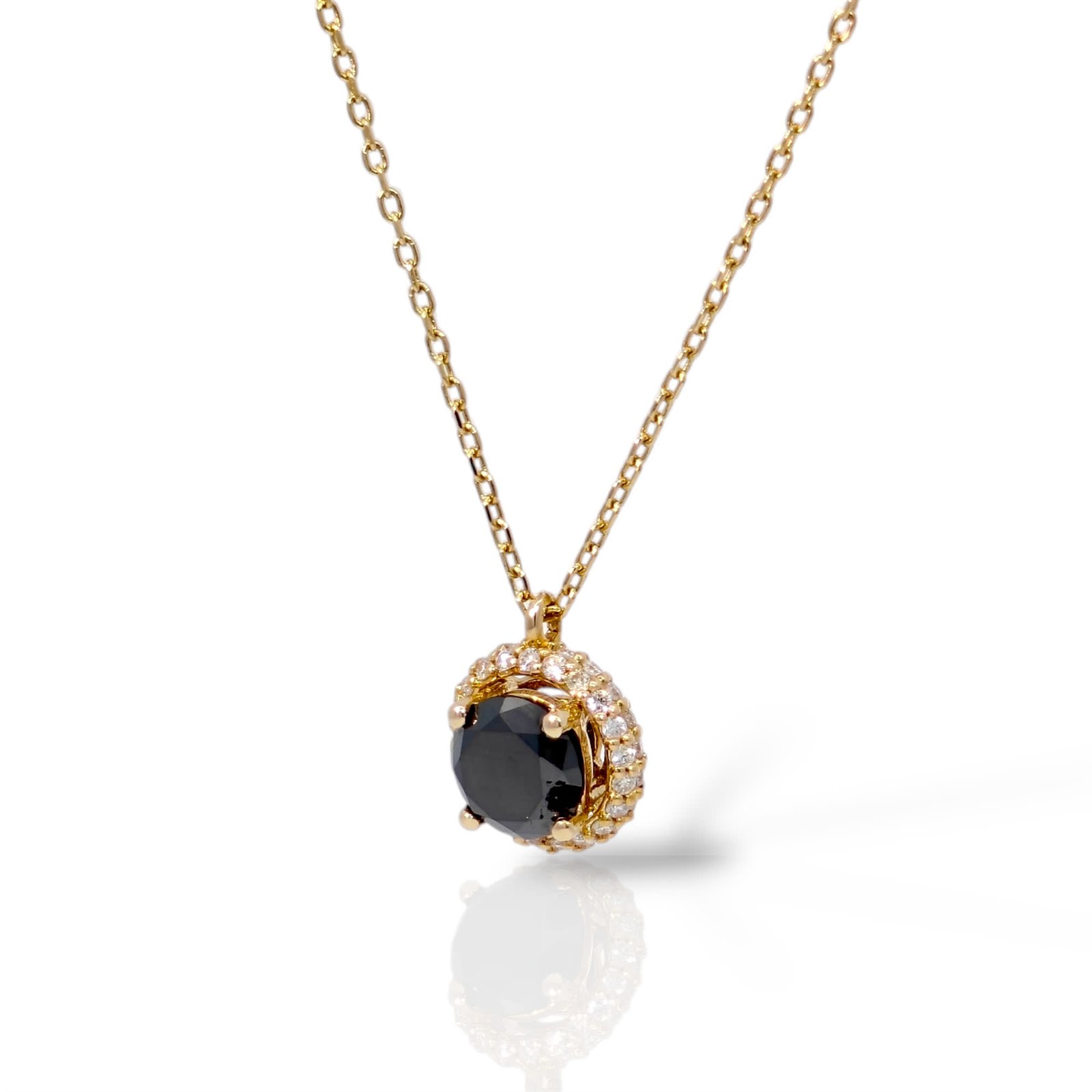 Колье из&nbsp;лимонного золота с&nbsp;Бриллиантом