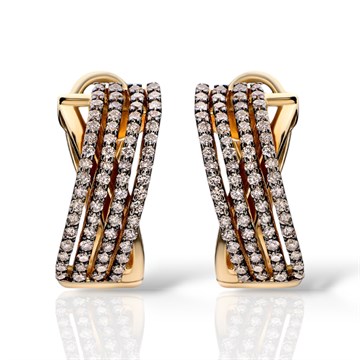 Серьги из&nbsp;лимонного золота с&nbsp;Бриллиантом