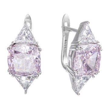 Серьги из&nbsp;серебра с&nbsp;фианитом