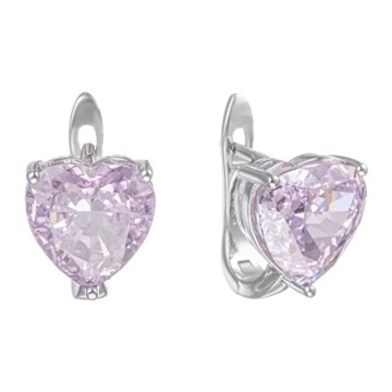 Серьги из&nbsp;серебра с&nbsp;фианитом