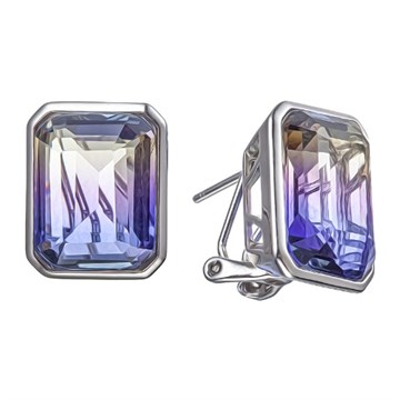 Серьги из&nbsp;серебра с&nbsp;Нанокристаллом цветным