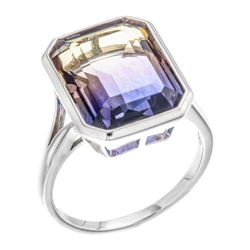 Кольцо из&nbsp;серебра с&nbsp;Нанокристаллом цветным