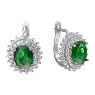 Серьги из&nbsp;серебра с&nbsp;фианитом