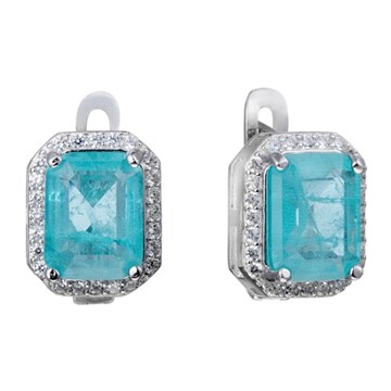 Серьги из&nbsp;серебра с&nbsp;фианитом