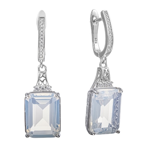 Серьги из&nbsp;серебра с&nbsp;фианитом