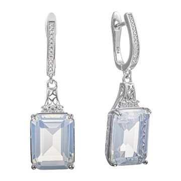 Серьги из&nbsp;серебра с&nbsp;фианитом