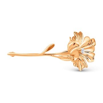 Брошь из&nbsp;золота с&nbsp;фианитом