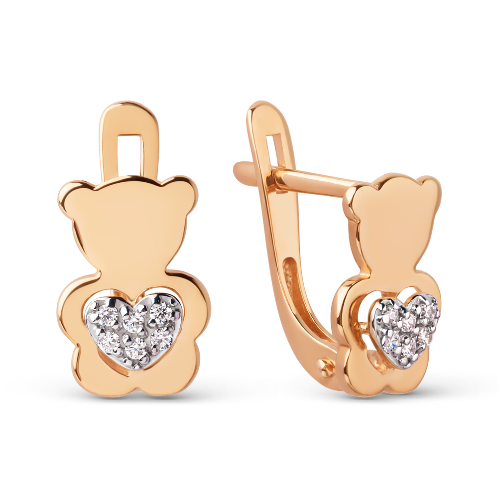 Серьги из&nbsp;золота с&nbsp;фианитом