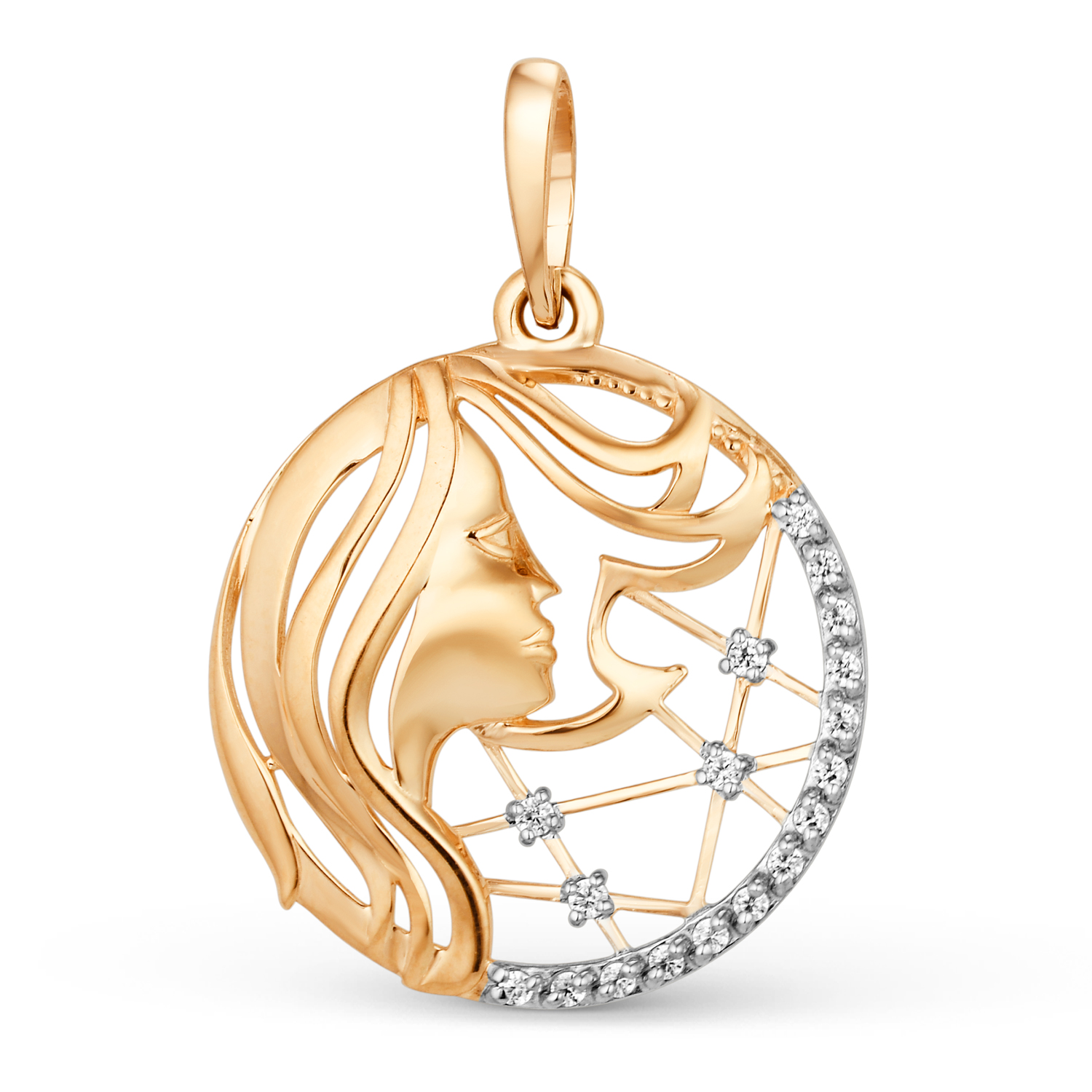 Подвеска из&nbsp;золота с&nbsp;фианитом