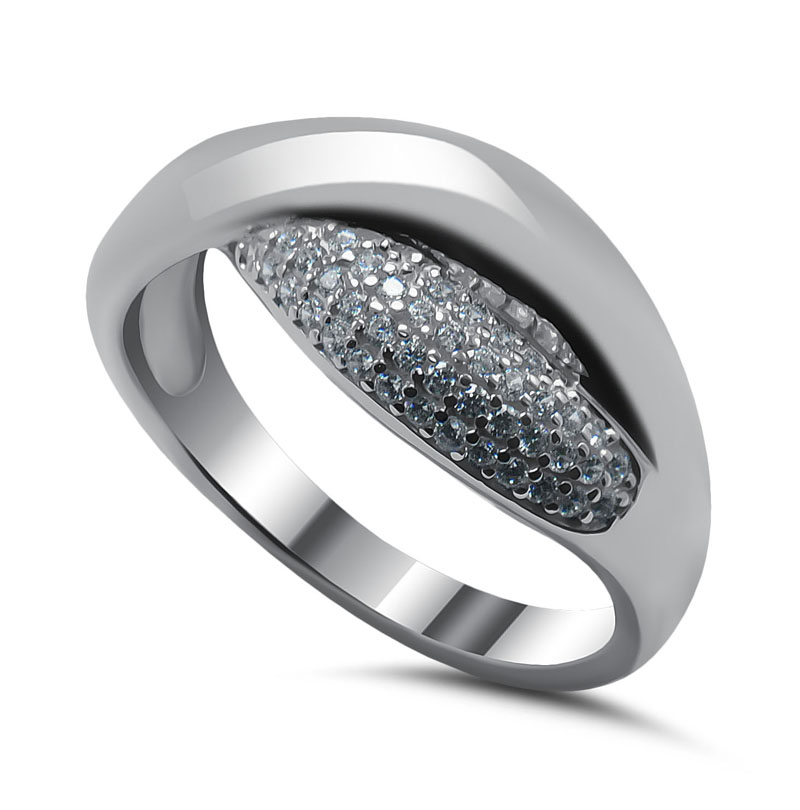 Кольцо из&nbsp;серебра с&nbsp;фианитом