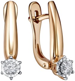 Серьги из&nbsp;золота с&nbsp;Бриллиантом