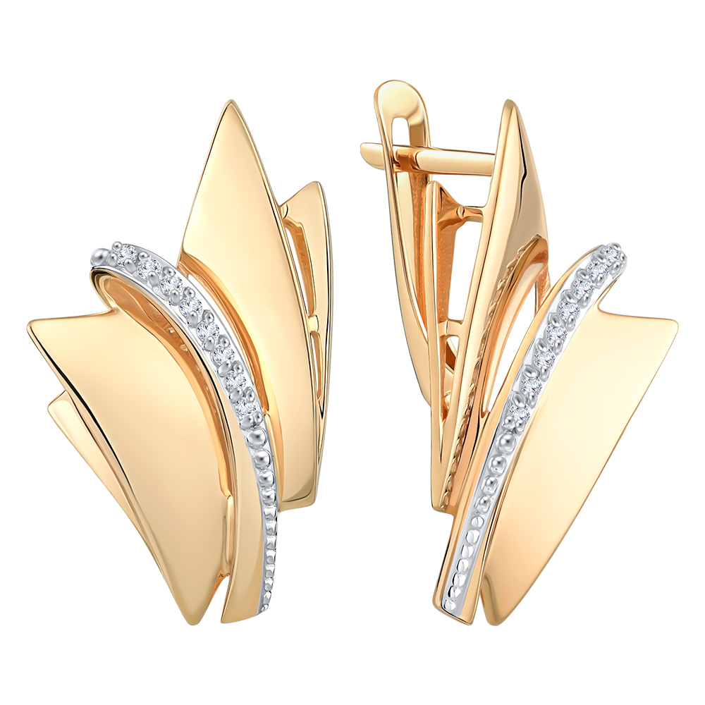 Серьги из&nbsp;золота с&nbsp;фианитом