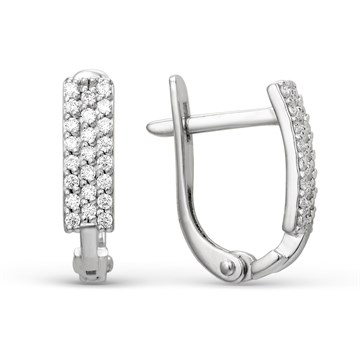 Серьги из&nbsp;белого золота с&nbsp;фианитом