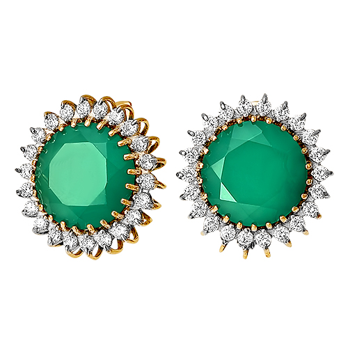 Серьги из&nbsp;серебра с&nbsp;Александритом и&nbsp;фианитом