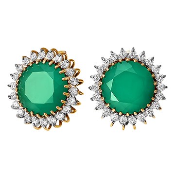 Серьги из&nbsp;серебра с&nbsp;Александритом и&nbsp;фианитом