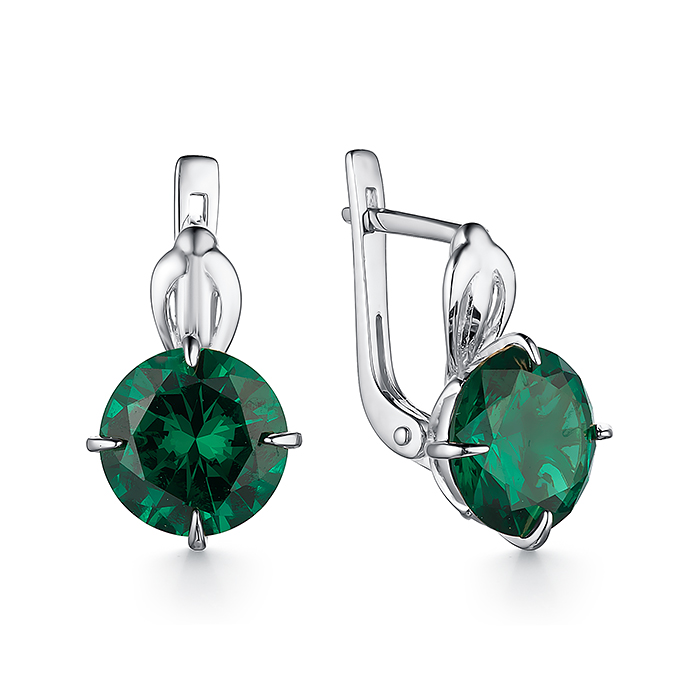 Серьги из&nbsp;серебра с&nbsp;Александритом