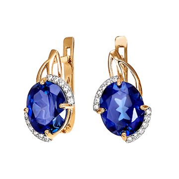 Серьги из&nbsp;серебра с&nbsp;топазом и&nbsp;фианитом