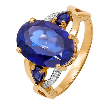 Кольцо из&nbsp;серебра с&nbsp;цитрином и&nbsp;фианитом