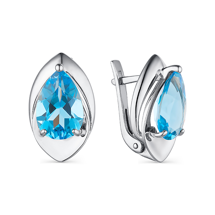 Серьги из&nbsp;серебра c Горным хрусталем