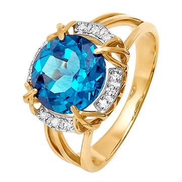 Кольцо из&nbsp;серебра Рубин синтетика и&nbsp;фианитом