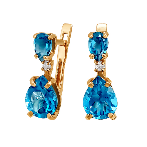 Серьги из&nbsp;серебра с&nbsp;Аметрином и&nbsp;фианитом