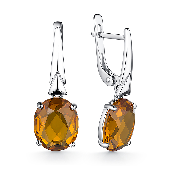 Серьги из&nbsp;серебра Рубин синтетика