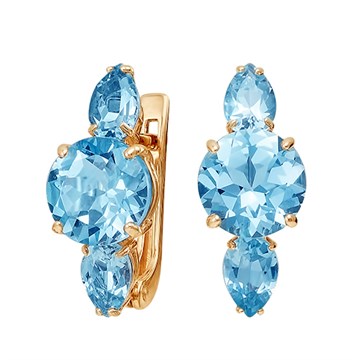Серьги из&nbsp;серебра с&nbsp;топазом