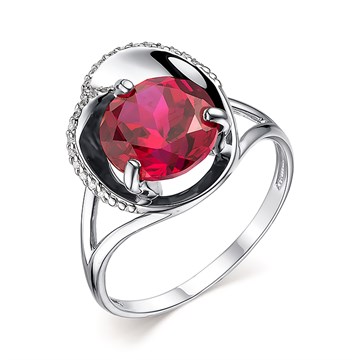 Кольцо из&nbsp;серебра с&nbsp;цитрином и&nbsp;фианитом