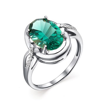 Кольцо из&nbsp;серебра c Горным хрусталем и&nbsp;фианитом