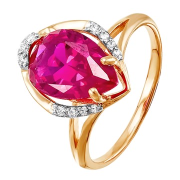 Кольцо из&nbsp;серебра с&nbsp;турмалином и&nbsp;фианитом