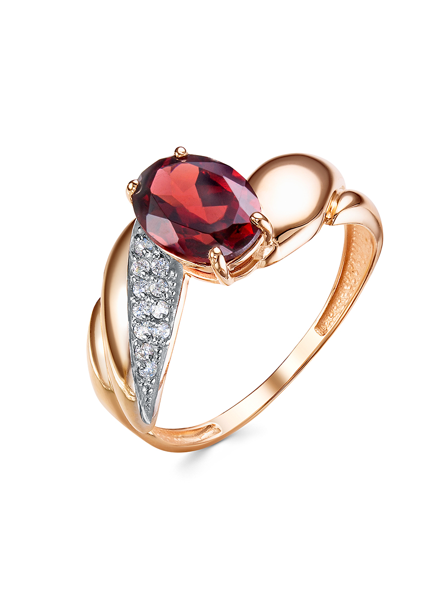 Кольцо из&nbsp;серебра со шпинелью и&nbsp;фианитом