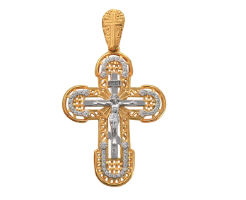 Крест из&nbsp;золота с&nbsp;фианитом