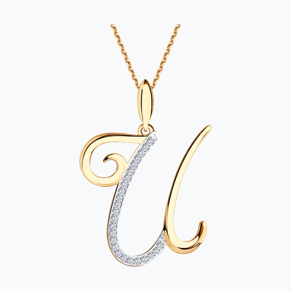 Подвеска из&nbsp;золота с&nbsp;фианитом