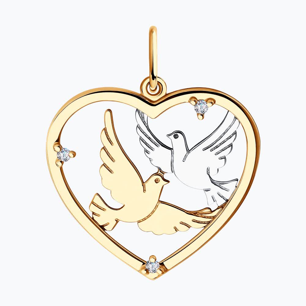 Подвеска из&nbsp;золота с&nbsp;фианитом