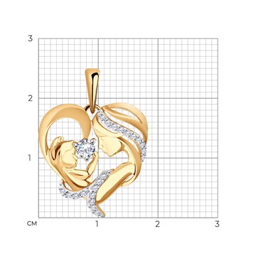 Подвеска из&nbsp;золота с&nbsp;фианитом