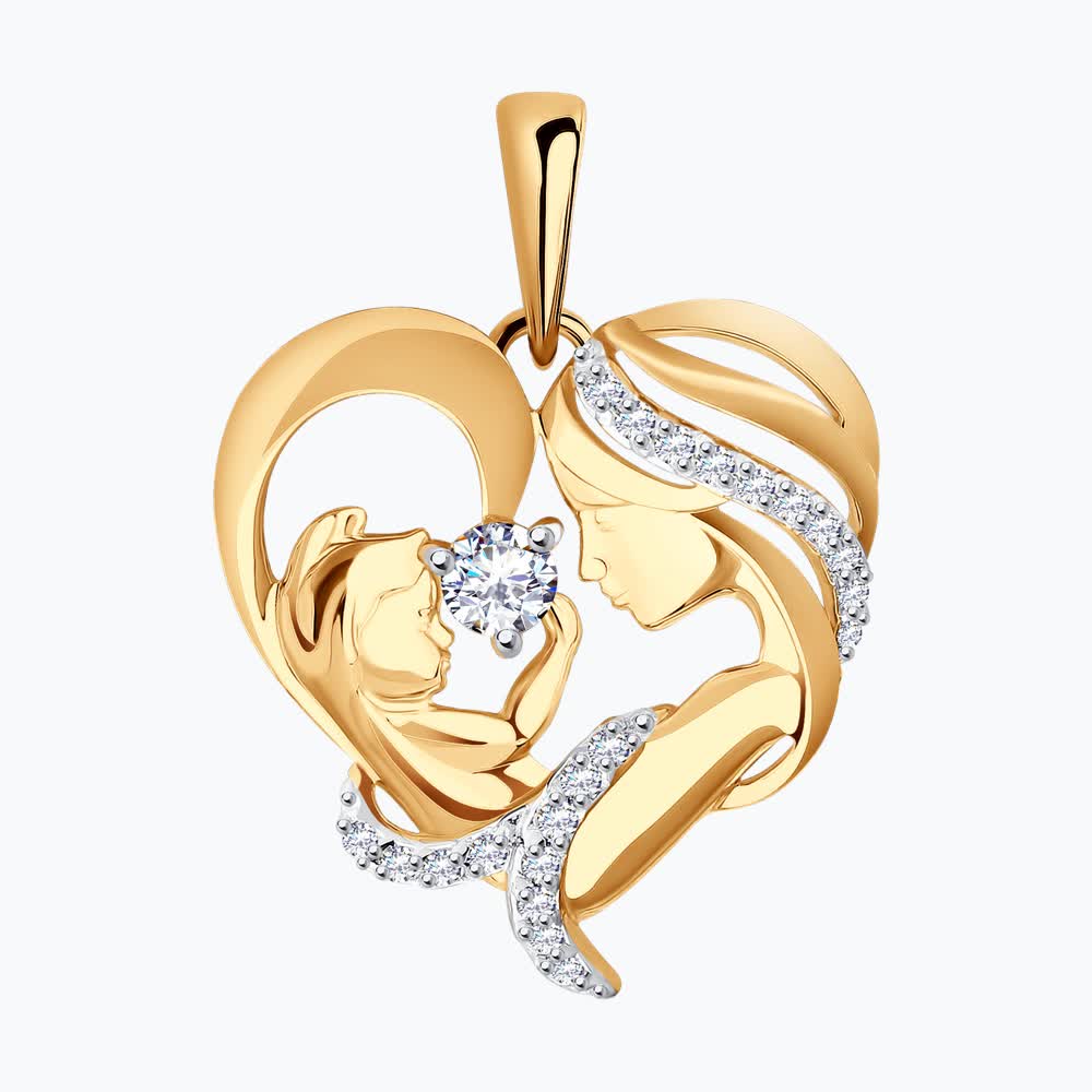 Подвеска из&nbsp;золота с&nbsp;фианитом