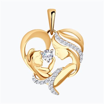 Подвеска из&nbsp;золота с&nbsp;фианитом