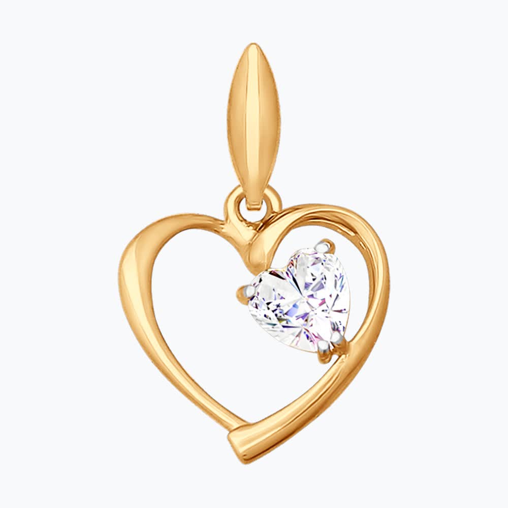 Подвеска из&nbsp;золота с&nbsp;фианитом