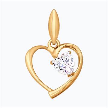 Подвеска из&nbsp;золота с&nbsp;фианитом