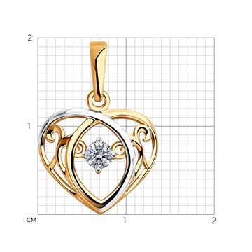 Подвеска из&nbsp;золота с&nbsp;фианитом