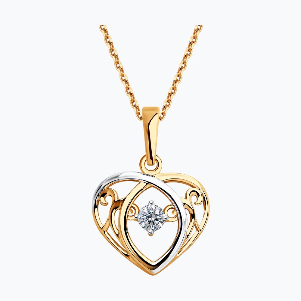 Подвеска из&nbsp;золота с&nbsp;фианитом