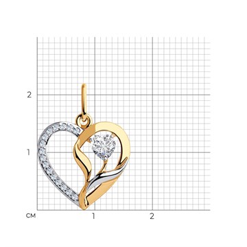 Подвеска из&nbsp;золота с&nbsp;фианитом