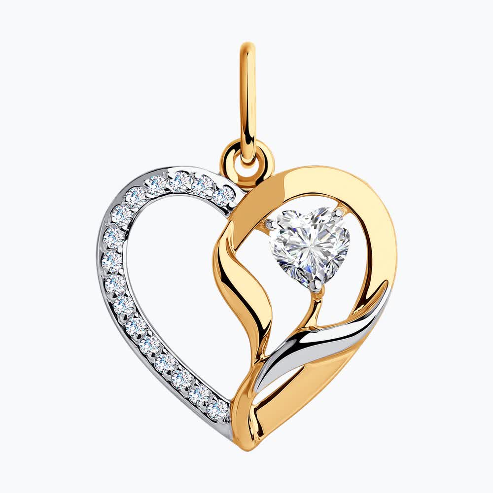 Подвеска из&nbsp;золота с&nbsp;фианитом